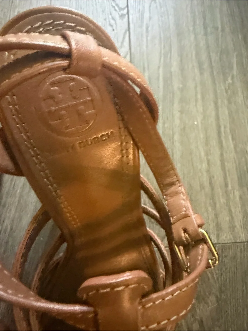 Tory Burch Tan Strappy High Heel Sandals